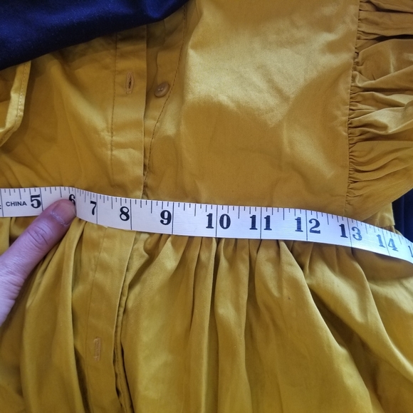Zara Yellow Ruffled Dress - Picture 2 of 3
